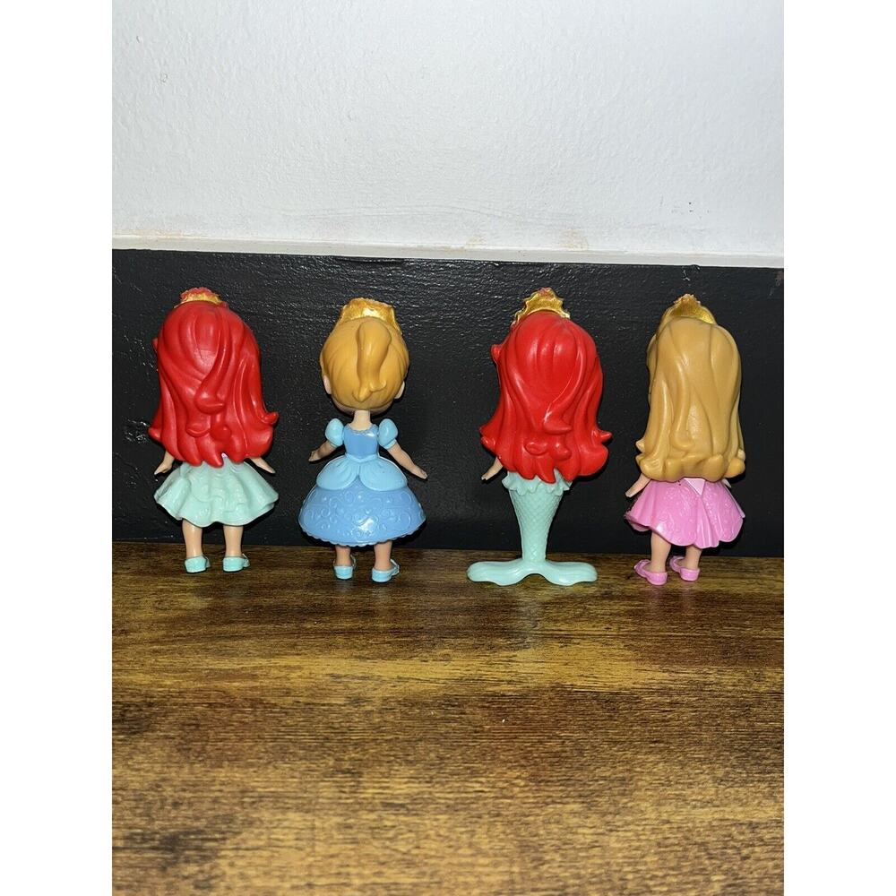 Disney Princess Mini Doll Lot of 4 Figures Posable Ariel Aurora Cinderella - Picture 9 of 9